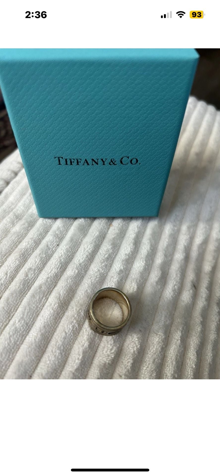 Tiffany & Co. Atlas Wide Band Ring Sterling Silver 925 4