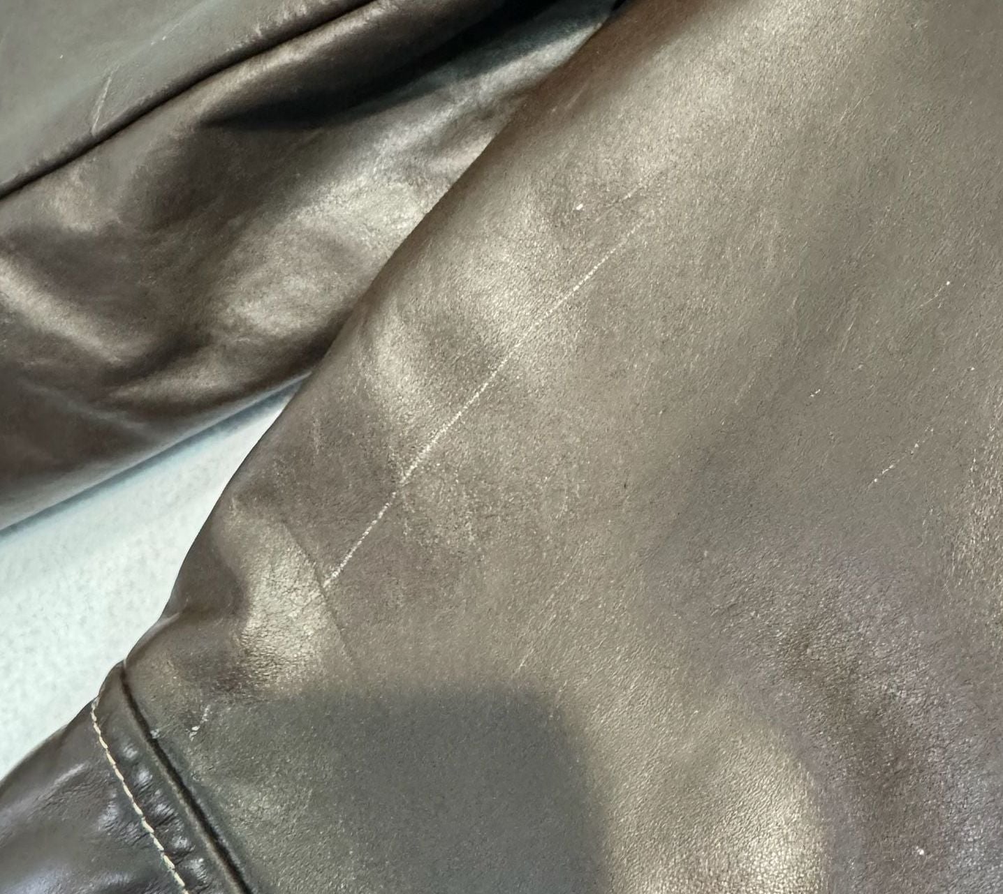 Vintage 70s Sears The Leather Shop Brown Leather Coat Men’s 40 Zip-Out Liner 8