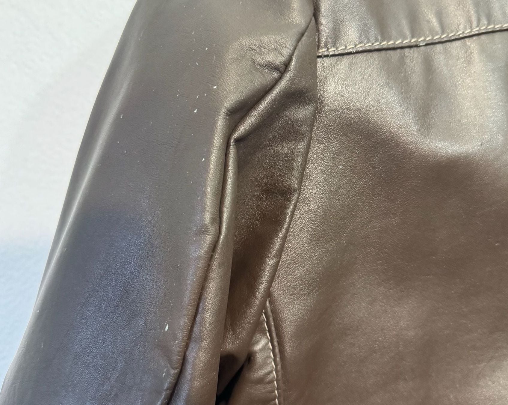 Vintage 70s Sears The Leather Shop Brown Leather Coat Men’s 40 Zip-Out Liner 9