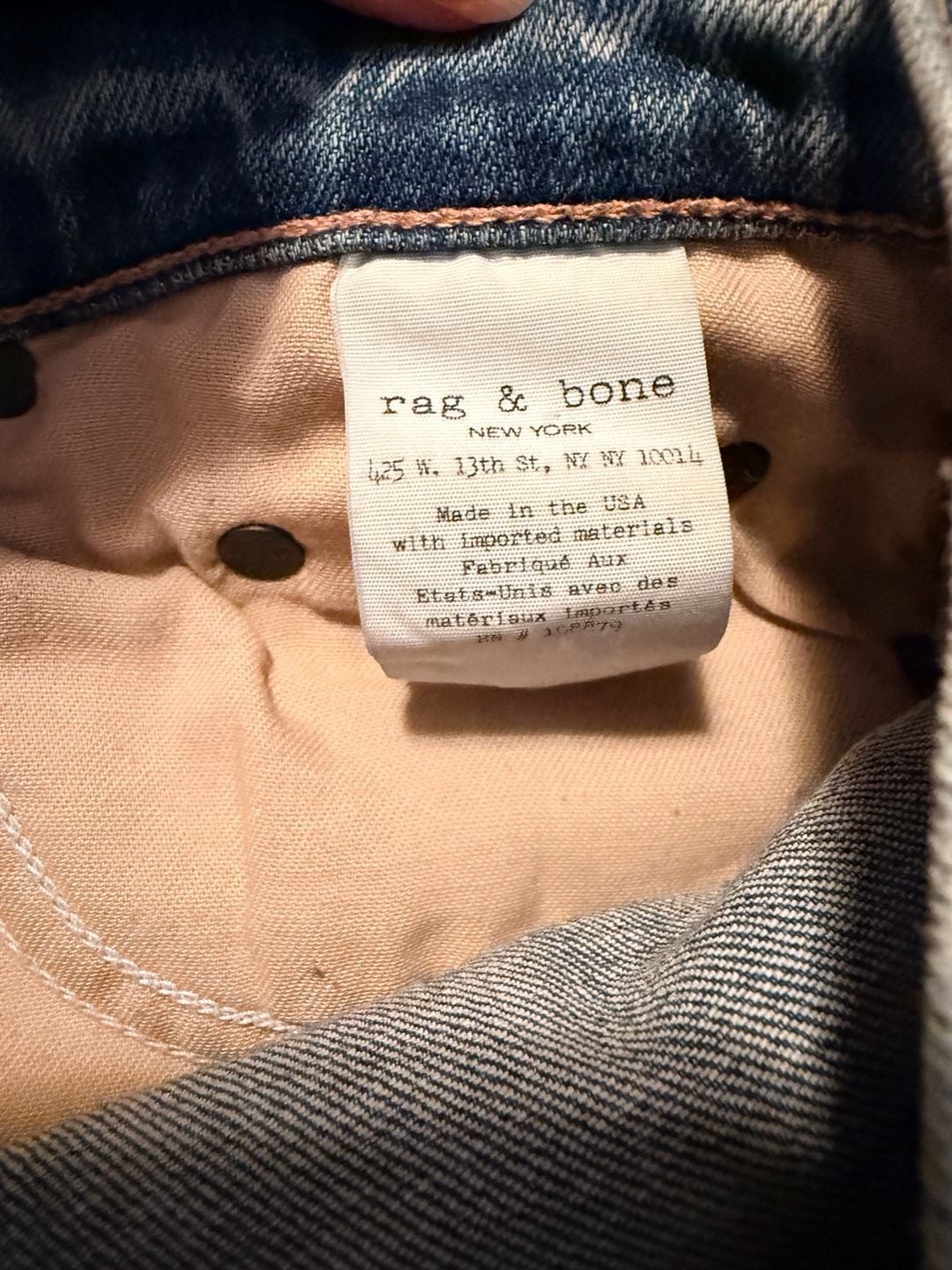 Rag & Bone Dre Capri Jeans Size 27 Acid Blue Distressed Denim 7