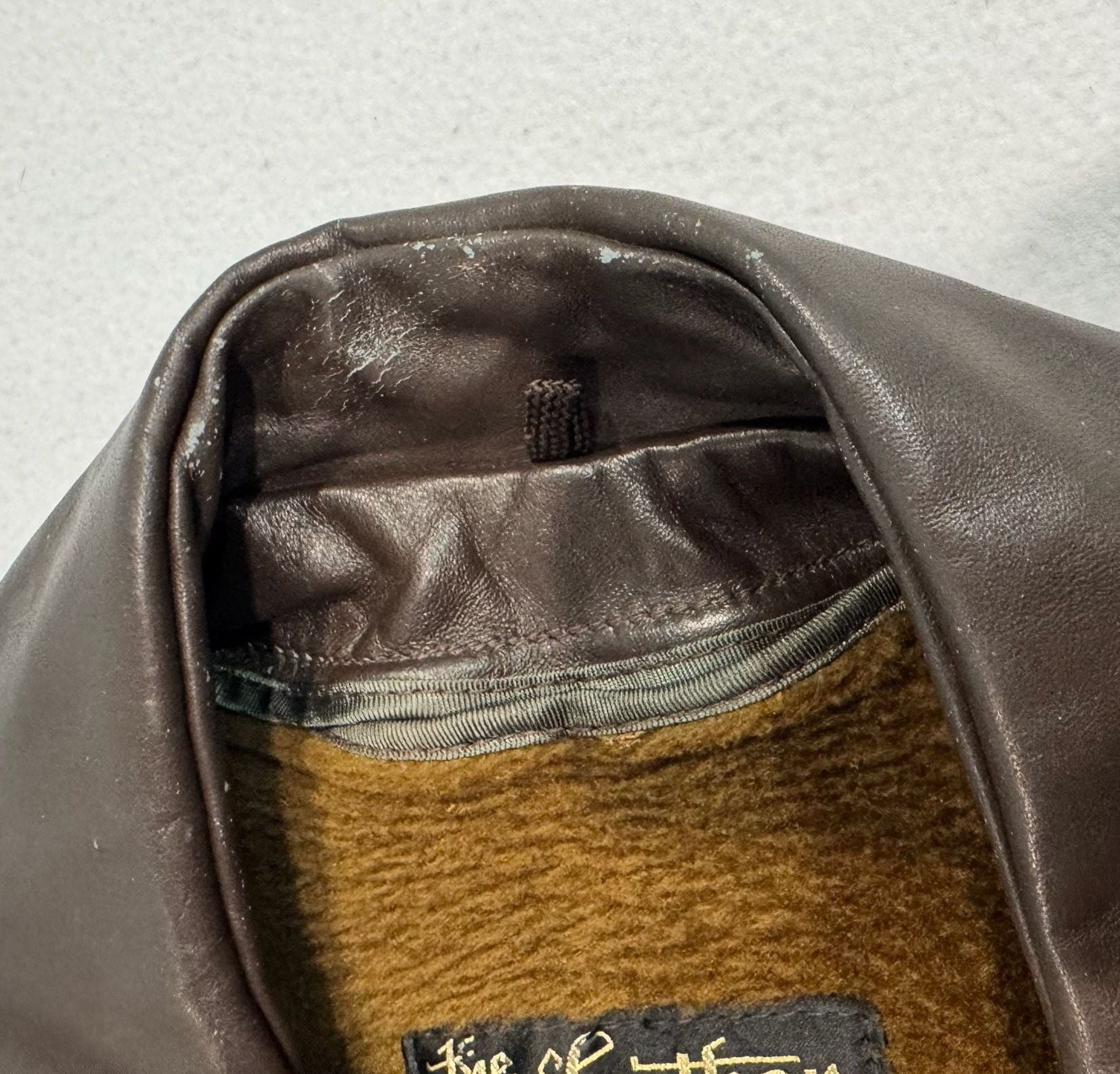Vintage 70s Sears The Leather Shop Brown Leather Coat Men’s 40 Zip-Out Liner 11