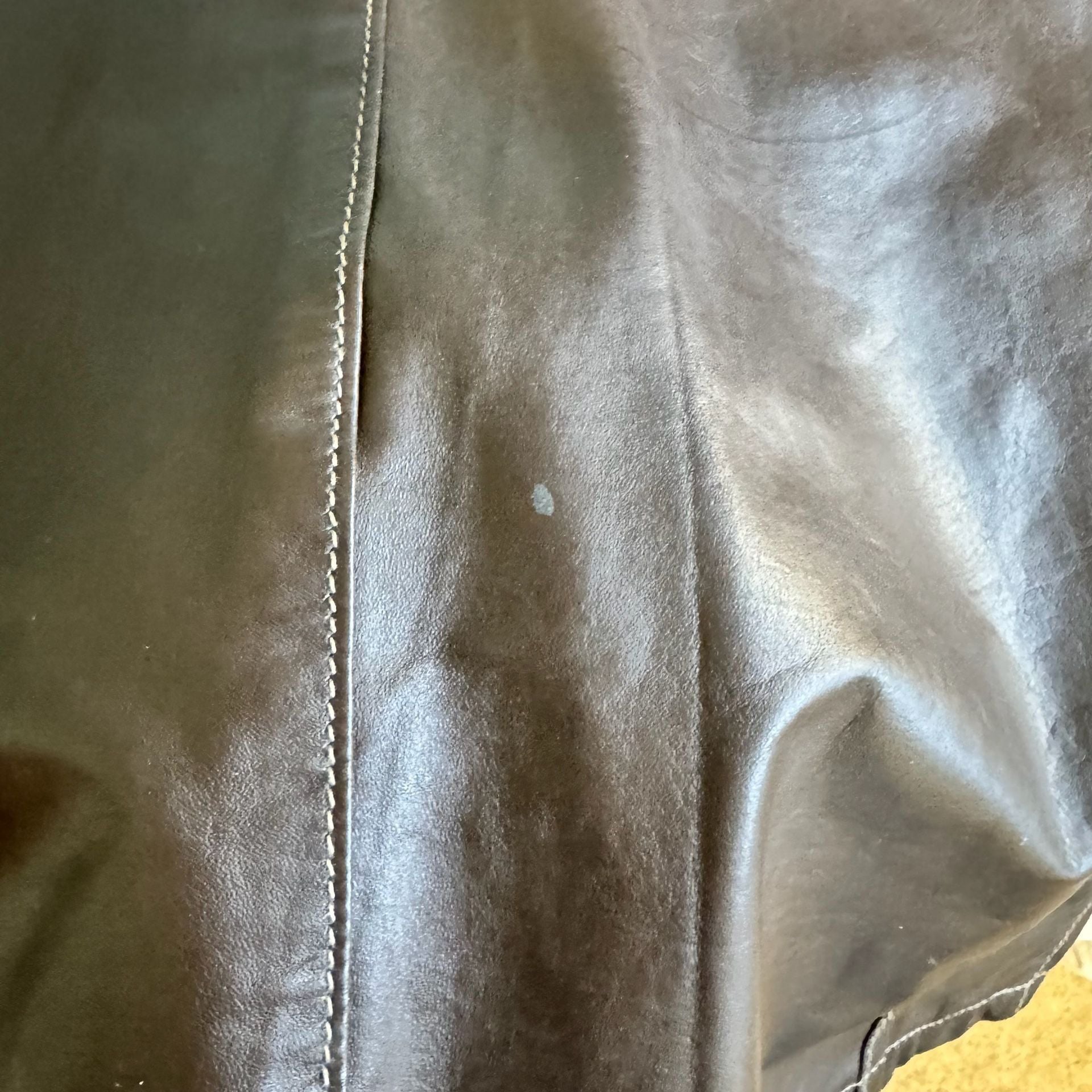 Vintage 70s Sears The Leather Shop Brown Leather Coat Men’s 40 Zip-Out Liner 13
