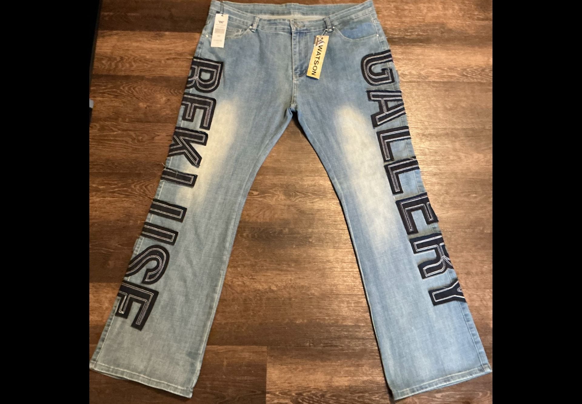 Watson Denim Reckless Gallery Patchwork Light Wash Jeans 3
