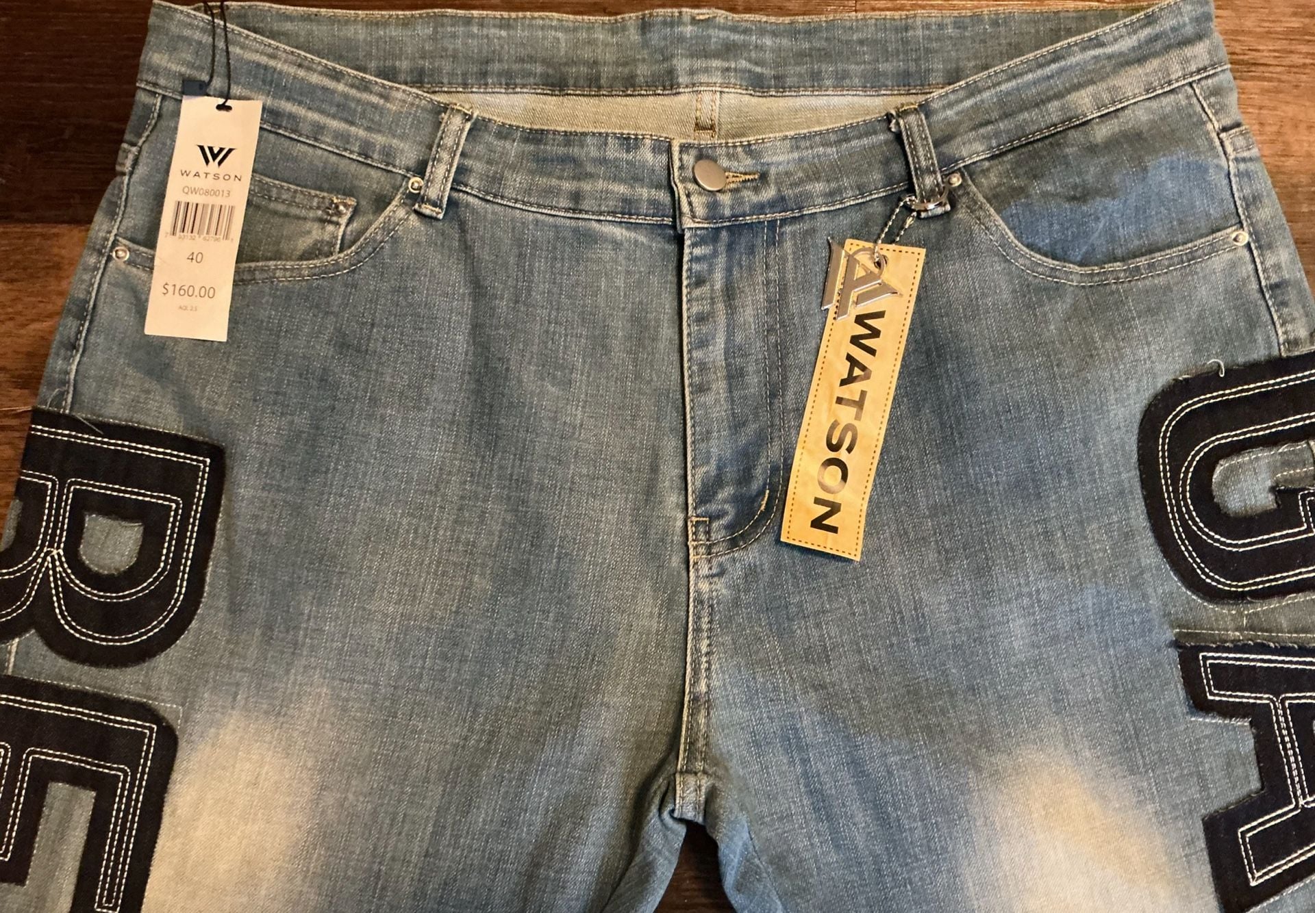 Watson Denim Reckless Gallery Patchwork Light Wash Jeans 4