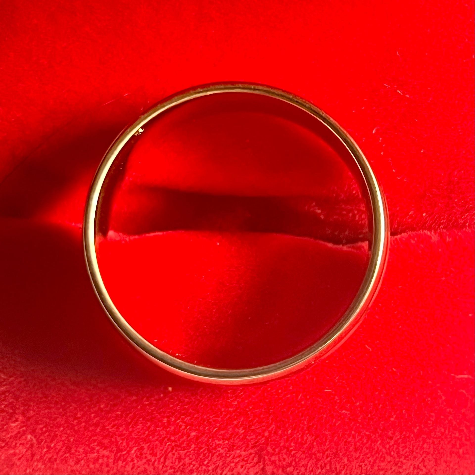 Tungsten Red Inlay Titanium Steel Gold Band Ring Size 13 5
