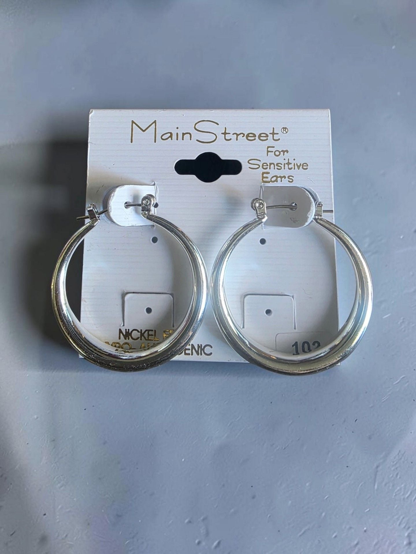 Main Street Silver Hoop Earrings Size 102 2
