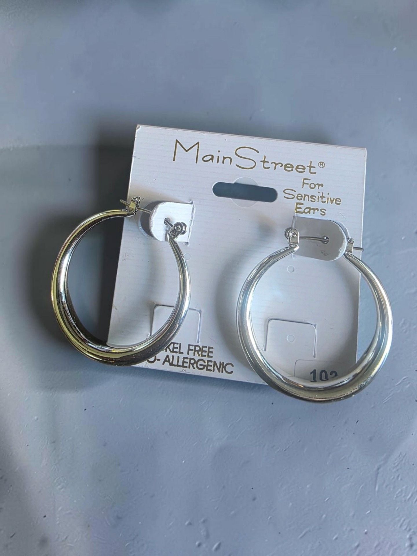 Main Street Silver Hoop Earrings Size 102 3
