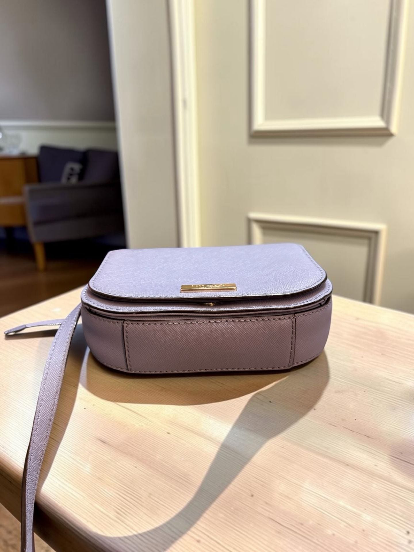 Kate Spade Laurel Way Carsen Crossbody Bag Lilac Purple Saffiano Leather 4