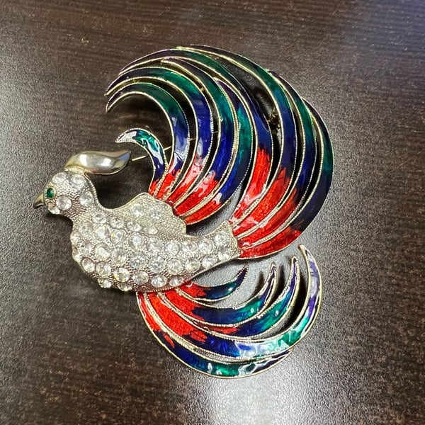 1980s Bird of Paradise Brooch