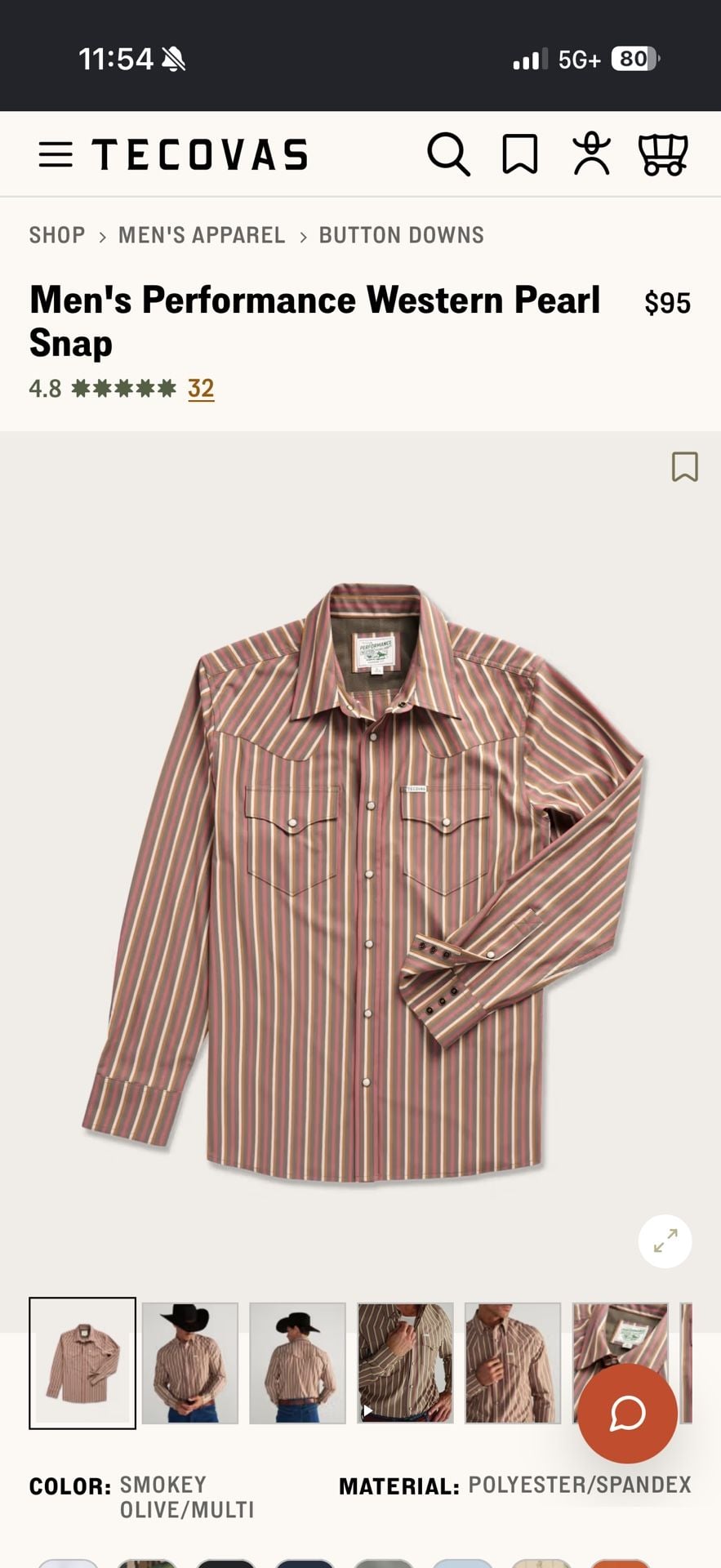 NWT Tecovas Performance Western Pearl Snap Shirt Multi Striped Long Sleeve 10
