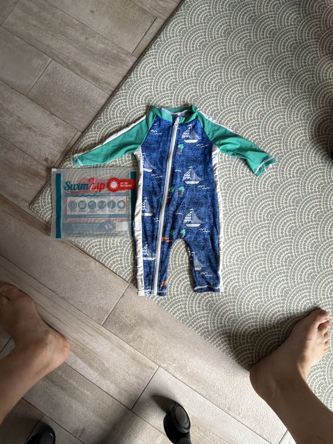 SwimZip Captain Kid Boy Long Sleeve Sunsuit One-Piece Romper with UPF 50+ UV Sun 2