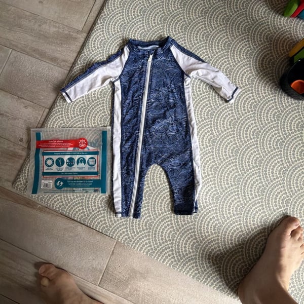SwimZip Ocean Breeze Long Sleeve Sunsuit Romper 6-12 Months