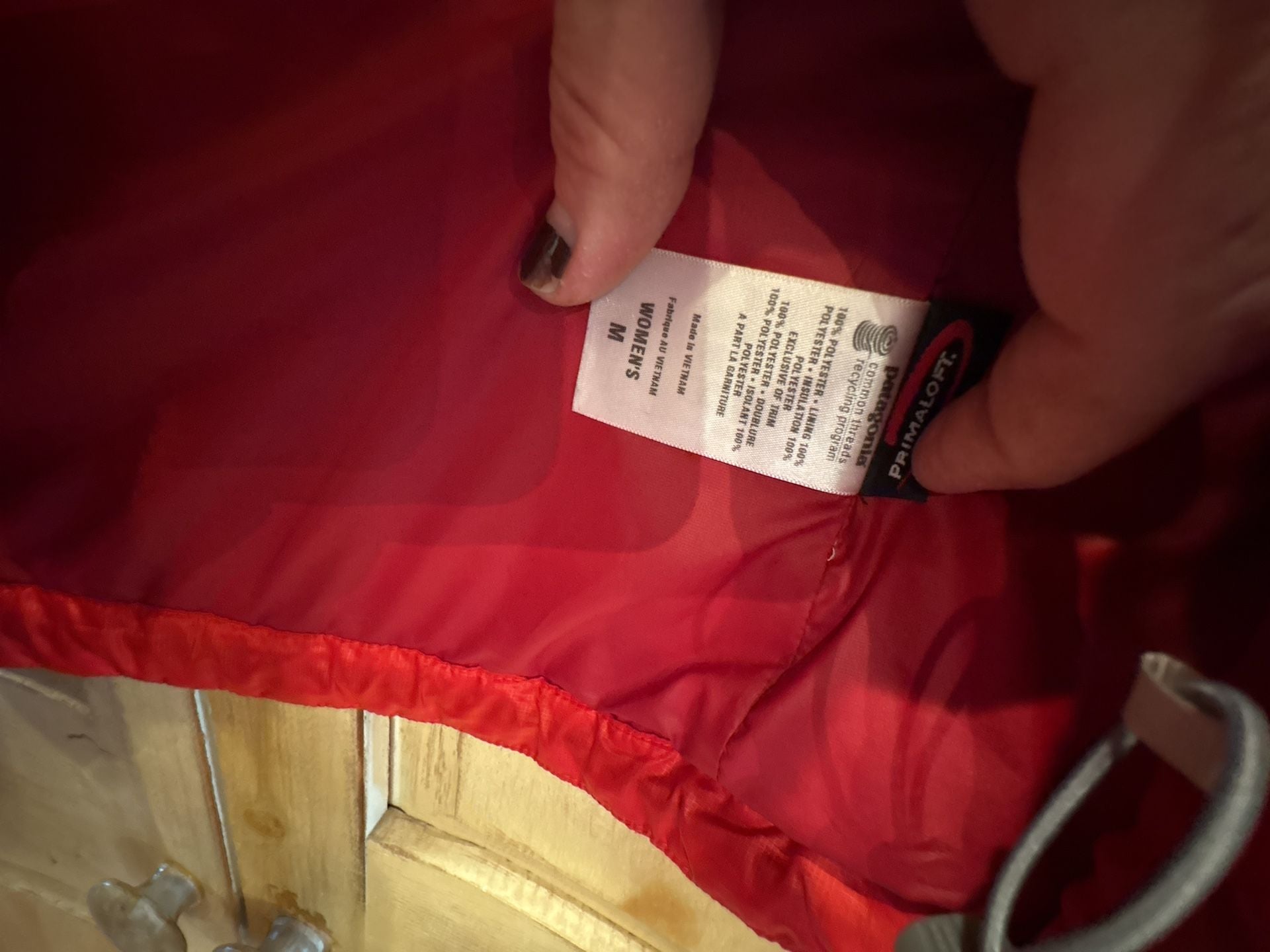 Patagonia Nano Puff Jacket Size M Red Primaloft Quilted 4