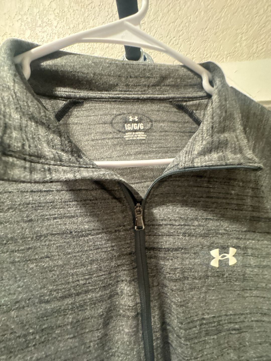 Under Armour 1/2 Zip Pullover Size Large Gray Space Dye Long Sleeve 5