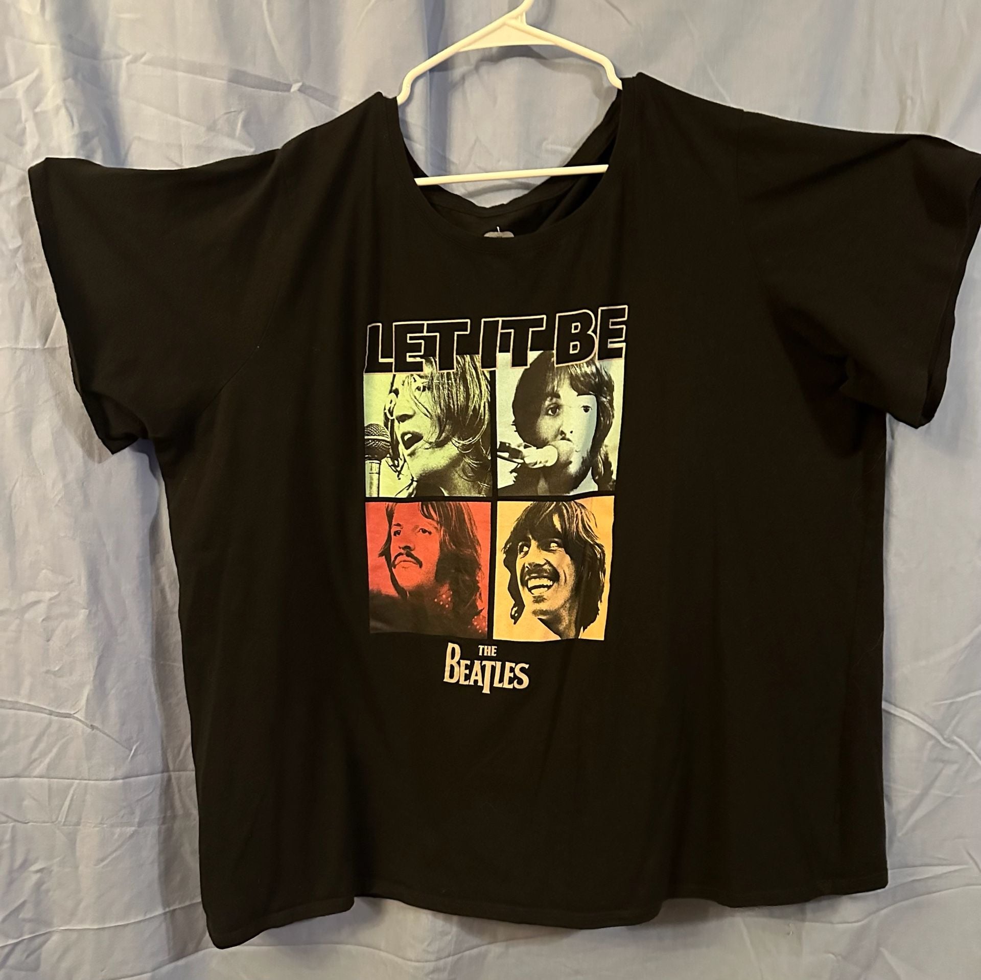 The Beatles Let It Be T-Shirt Size 4X Black Band Graphic Tee 2