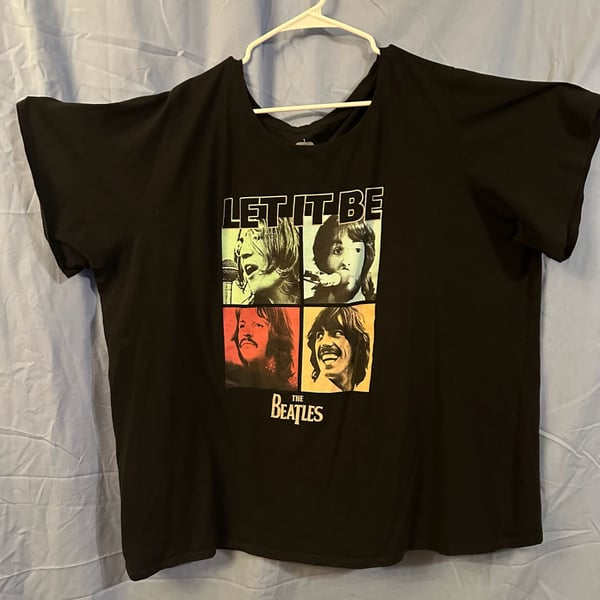 The Beatles Let It Be T-Shirt Size 4X Black Band Graphic Tee