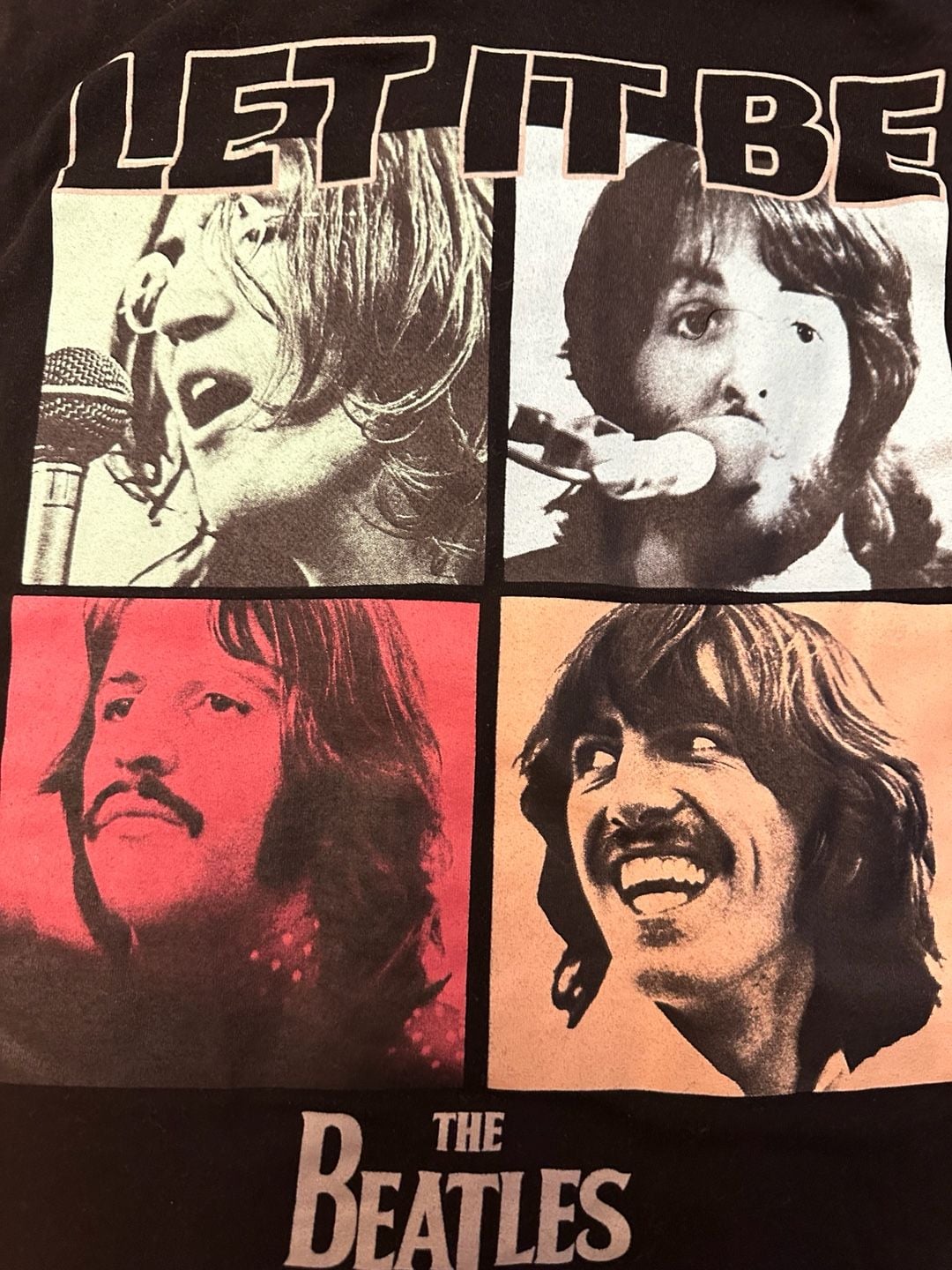 The Beatles Let It Be T-Shirt Size 4X Black Band Graphic Tee 5