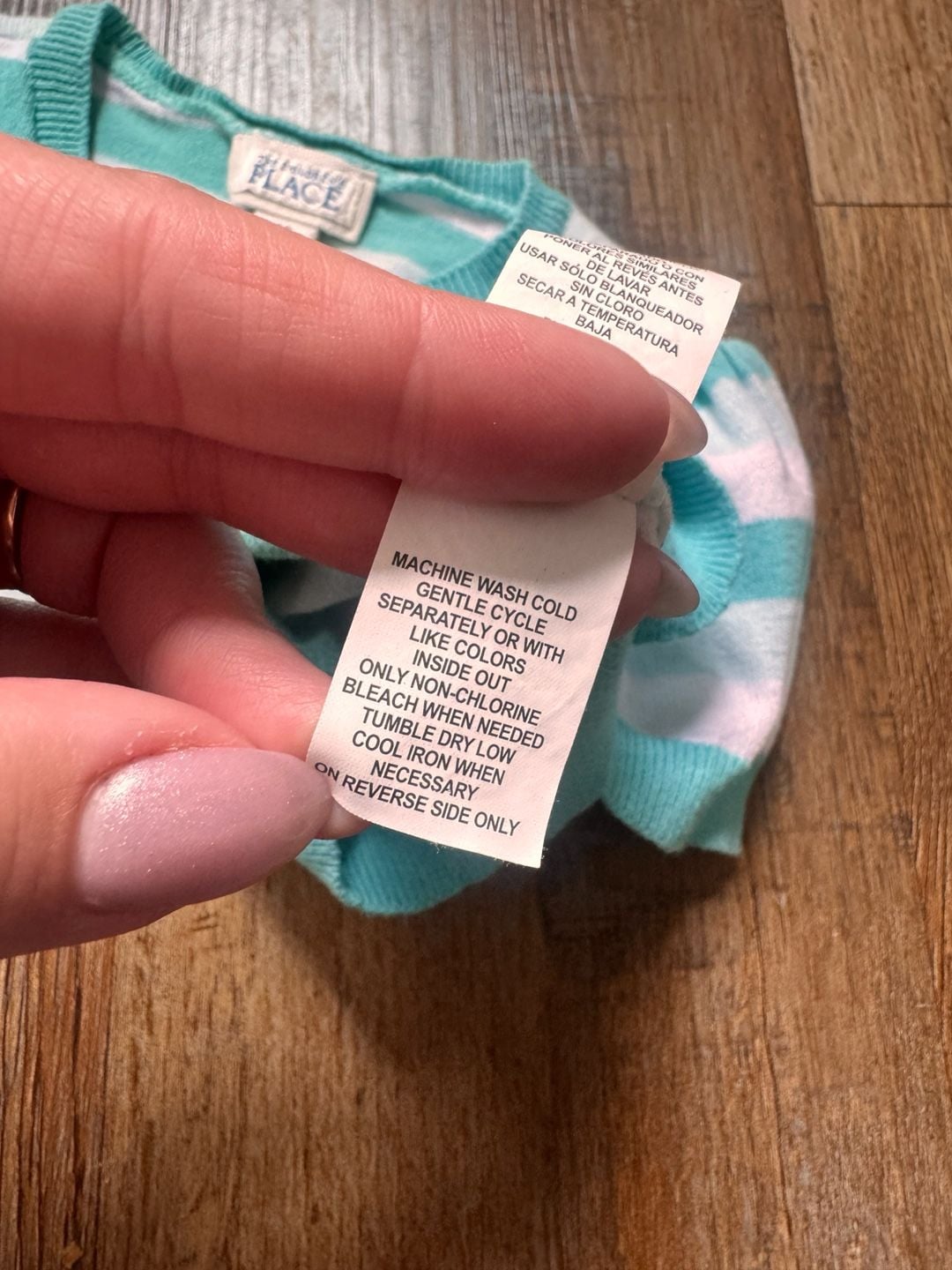 Y2K The Children's Place Cardigan Sweater Size 18 Mos Striped Bow 5