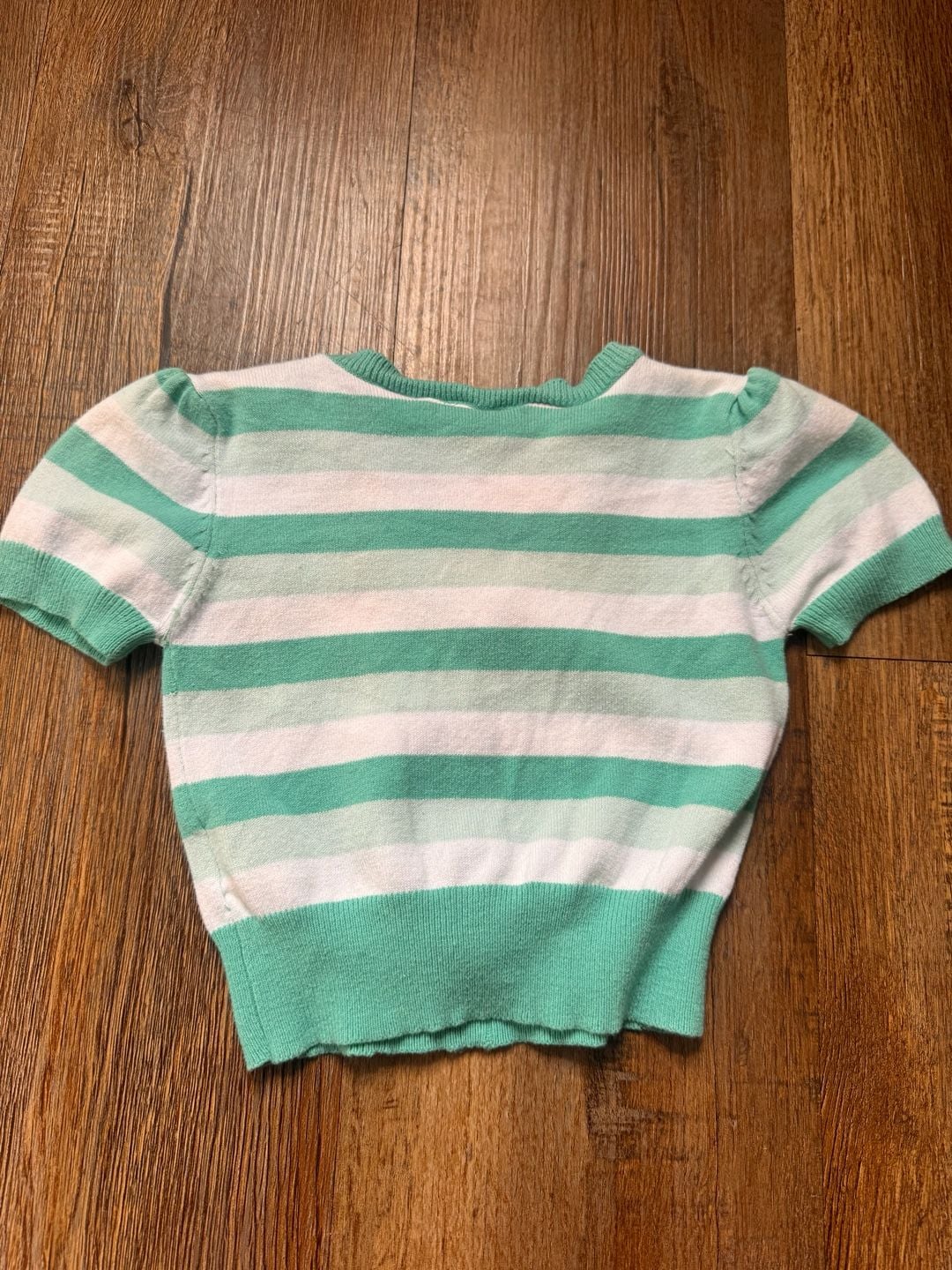 Y2K The Children's Place Cardigan Sweater Size 18 Mos Striped Bow 6