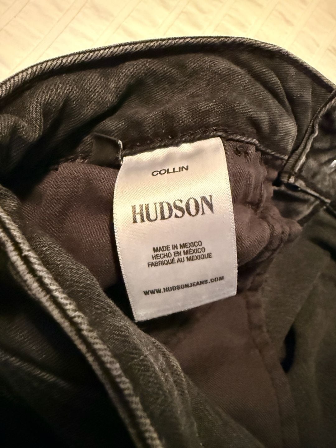 Hudson Jeans Collin Mid-Rise Bootcut Crop Distressed Raw Hem Denim Size 29 Black 7