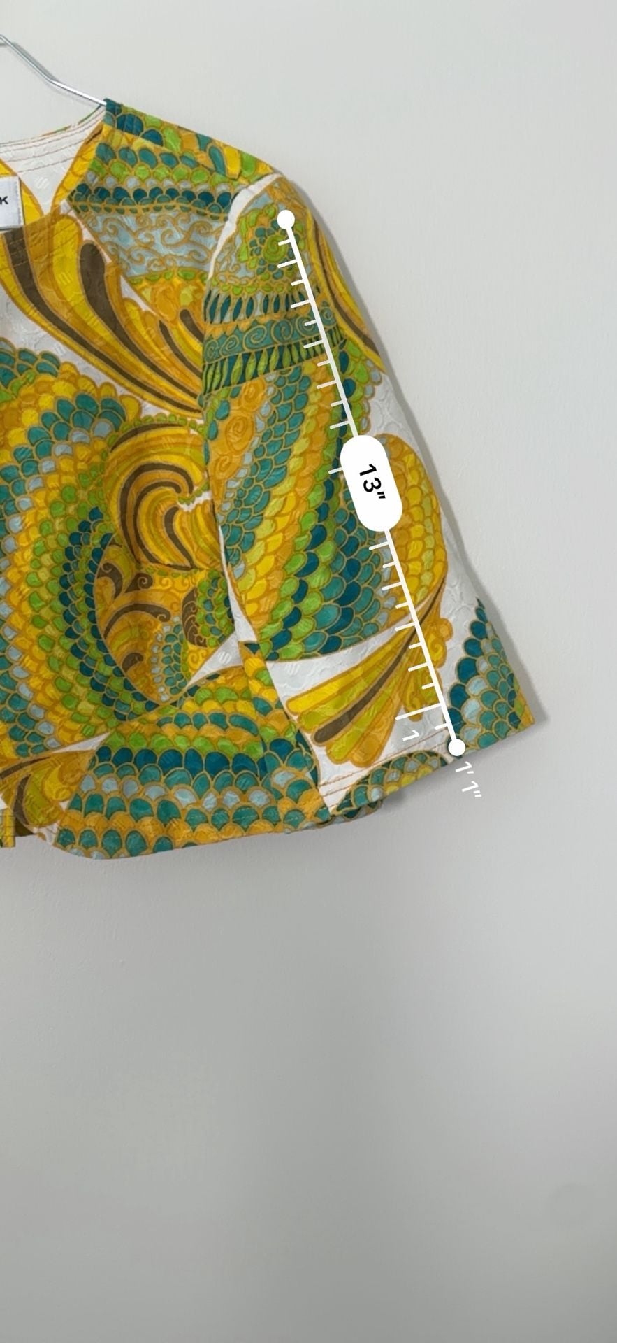 Trina Turk Los Angeles Palm Springs Yellow Green Floral Print Crop Jacket Size 6 10