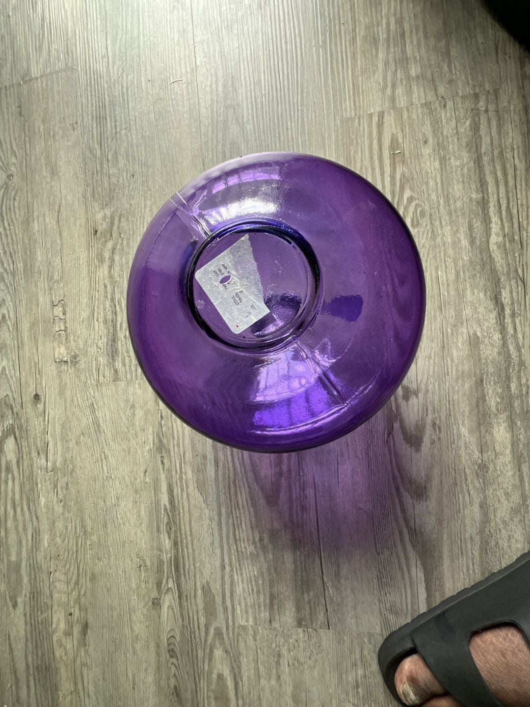 Vidrios San Miguel Purple Glass Vase Hand Blown diameter 8.7” high 7” 4