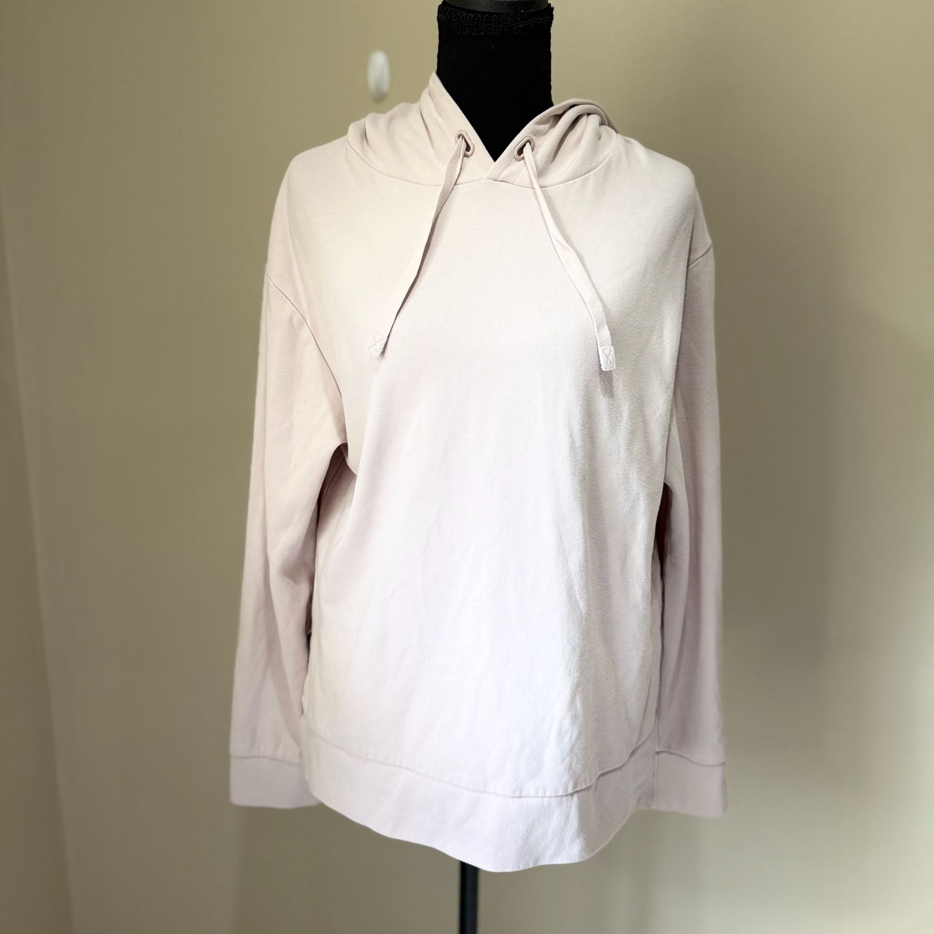 Light Pink Minimalist Hoodie Size L 2