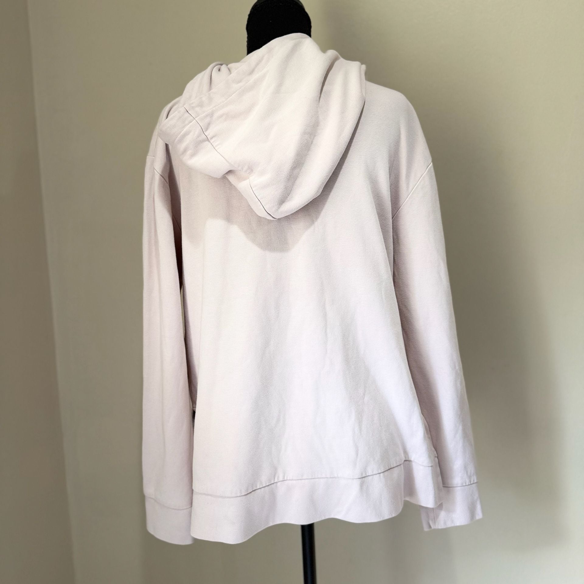 Light Pink Minimalist Hoodie Size L 3