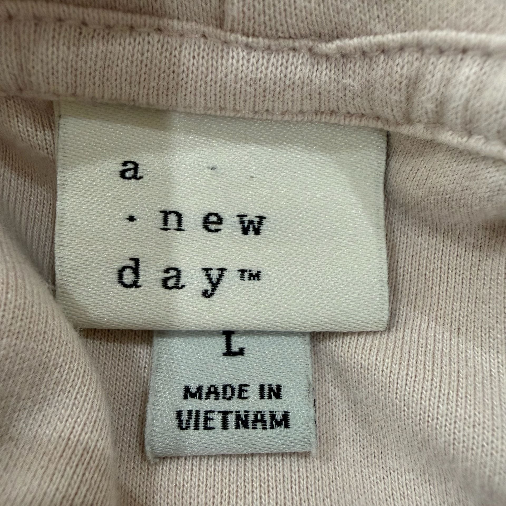 Light Pink Minimalist Hoodie Size L 4