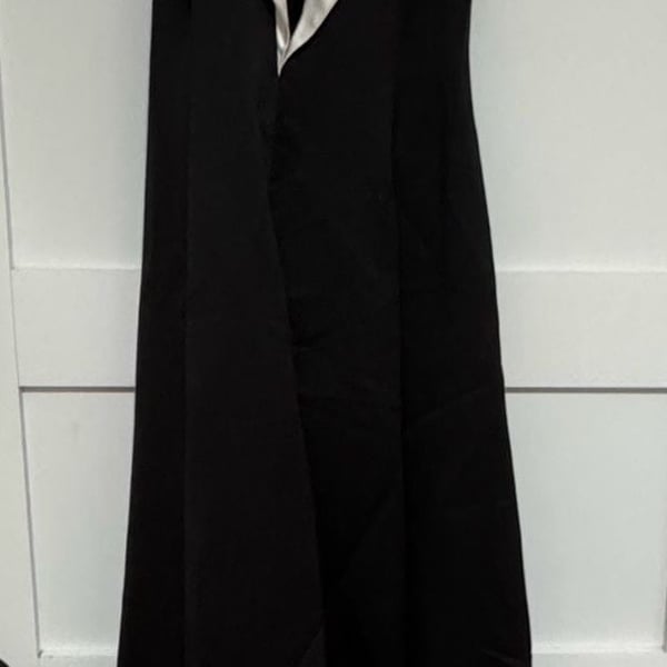 Ever Beauty Black and White Tuxedo Maxi Dress Size 8