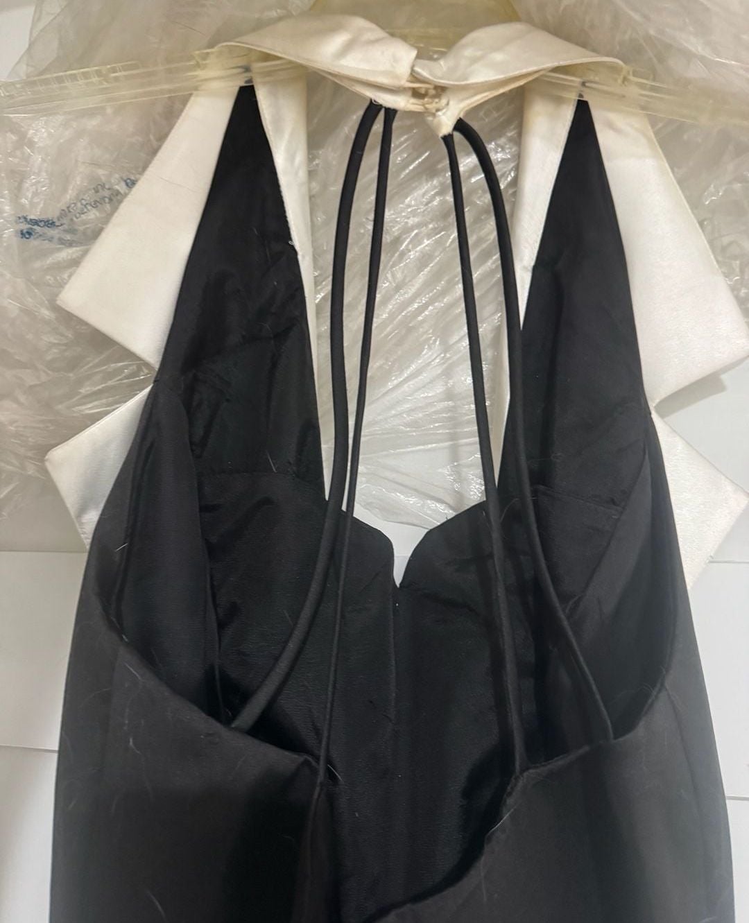 Ever Beauty Black and White Tuxedo Maxi Dress Size 8 3