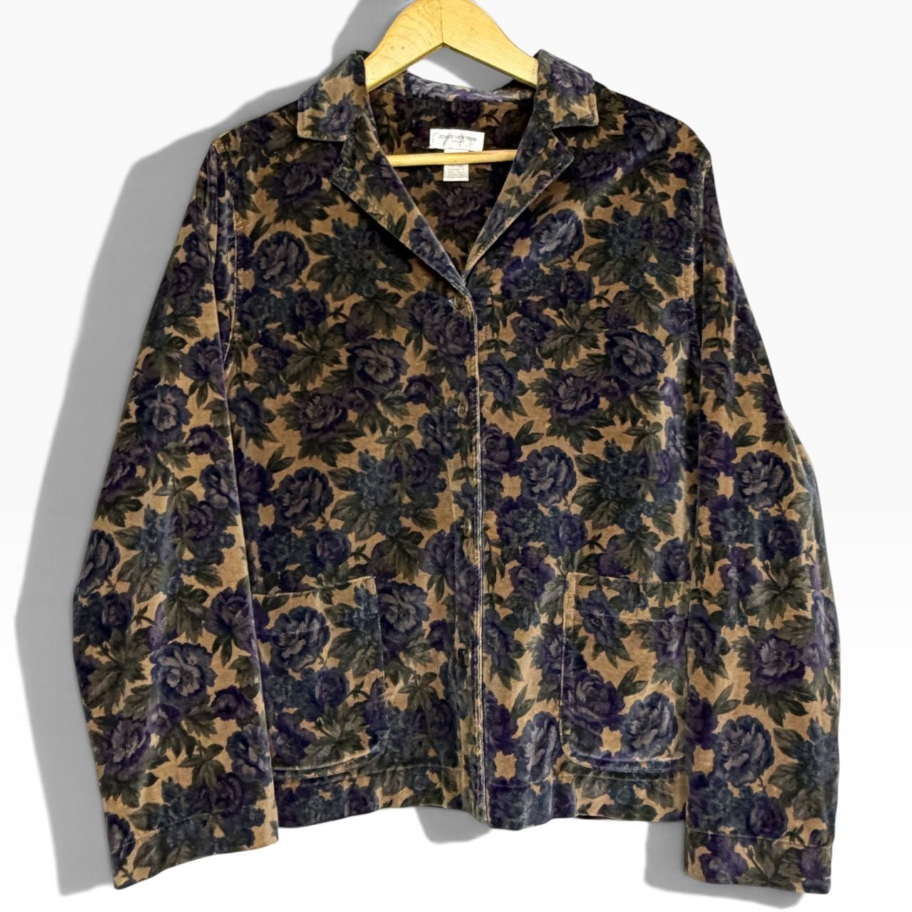 Vintage 90s Floral Overshirt Jacket L 3