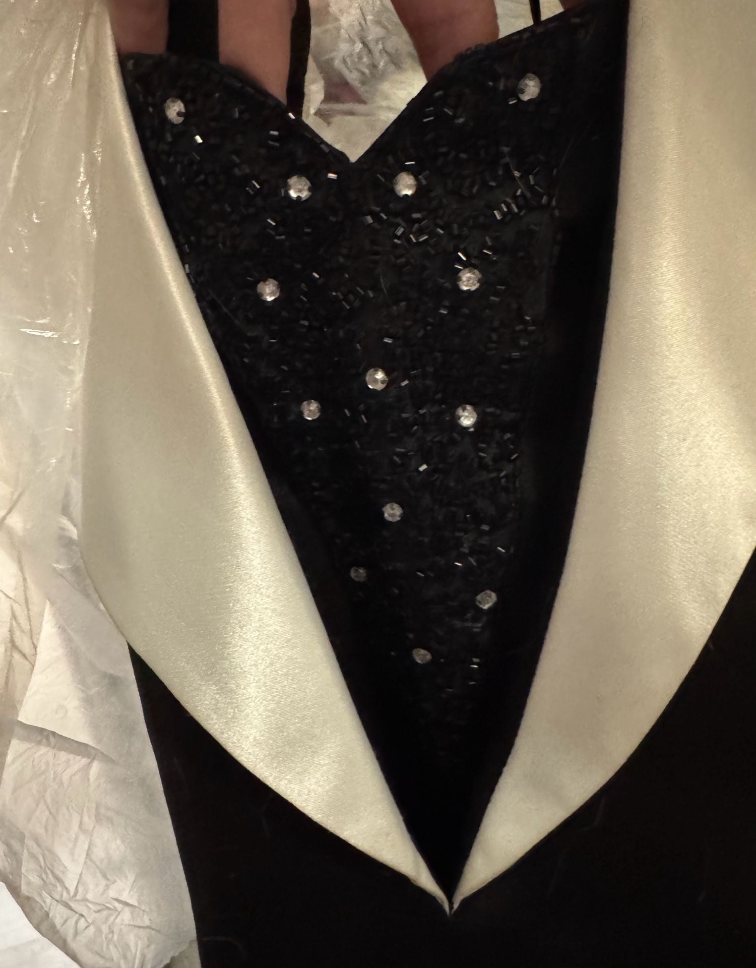 Ever Beauty Black and White Tuxedo Maxi Dress Size 8 6