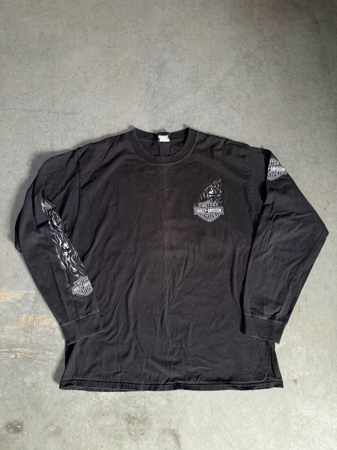Harley Davidson Gowanda Long Sleeve Shirt Size L Black 2