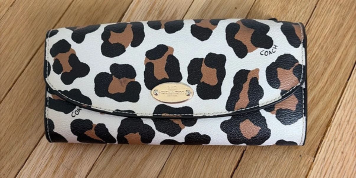 Coach Ocelot Print Envelope Wallet 2