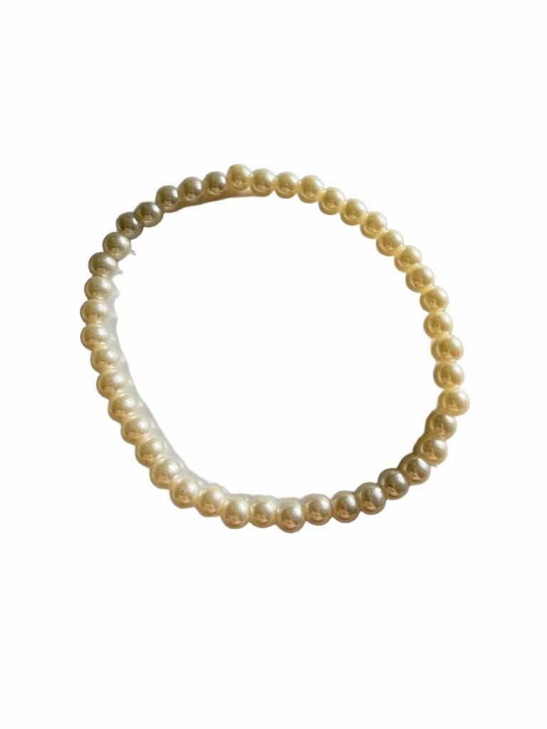 Unbranded Faux Pearl Stretch Bracelet Cream 2