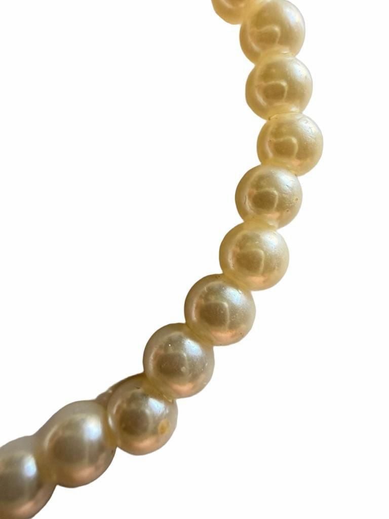 Unbranded Faux Pearl Stretch Bracelet Cream 5