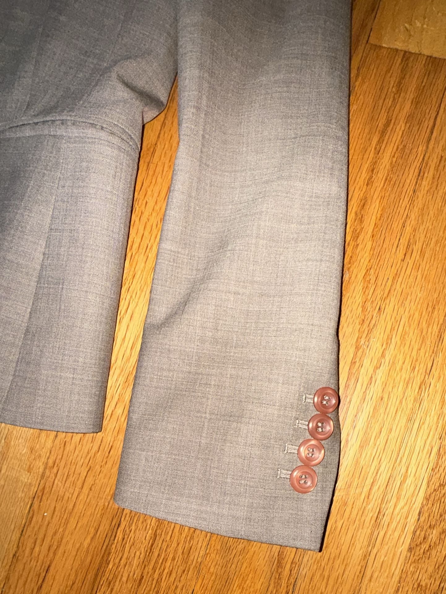 Petite Sophisticate Taupe Wool Blend Suit Jacket Blazer Women’s 4 Office Career
3