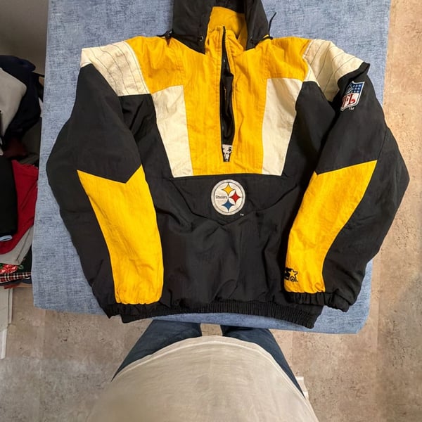 Starter Pittsburgh Steelers Pullover Jacket Vintage NFL 1/2 Zip