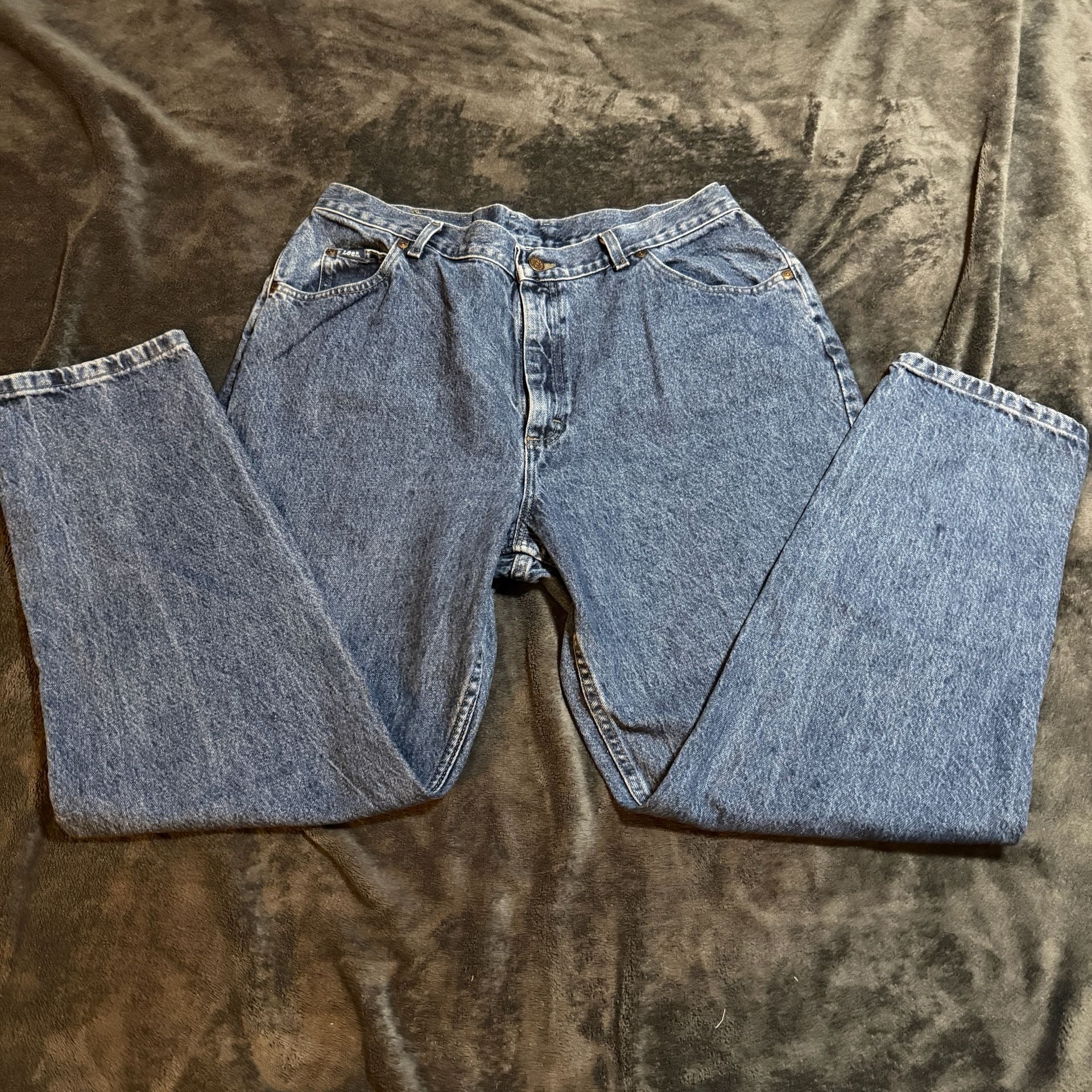 Lee Jeans Size 18 M Blue Denim High Rise Mom Jeans 2