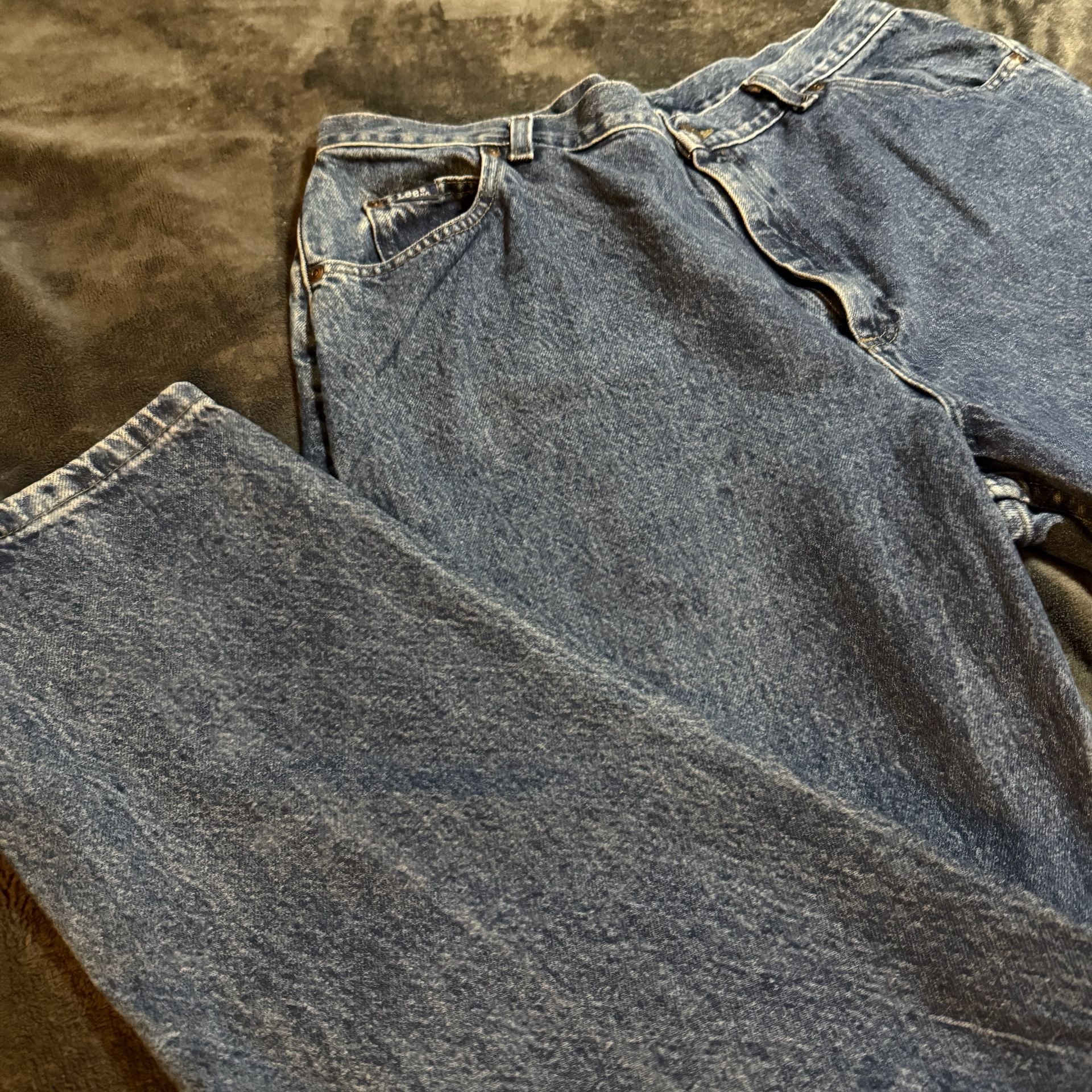 Lee Jeans Size 18 M Blue Denim High Rise Mom Jeans 3