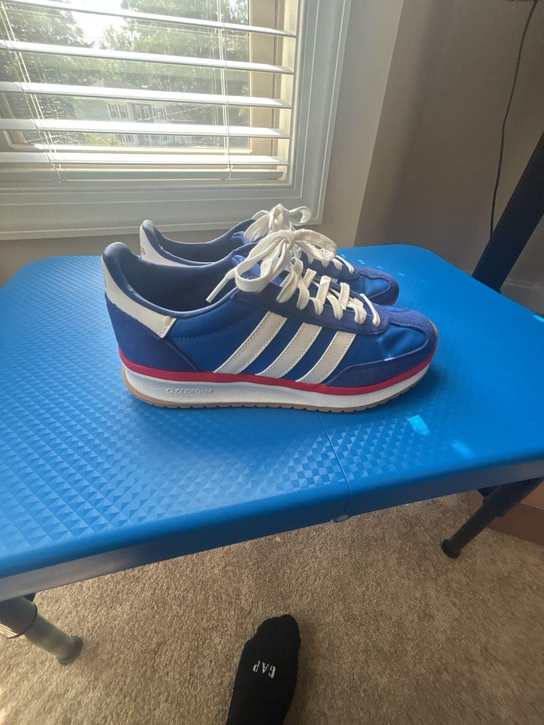 Adidas Run 70s 2.0 Size 8 Blue White Sneakers Shoes 3