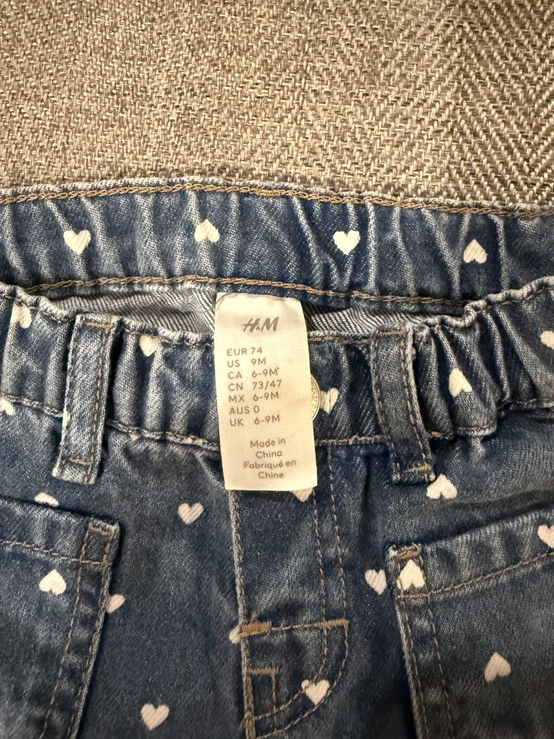 Cream/floral Flared Leg Jeans for kids 4