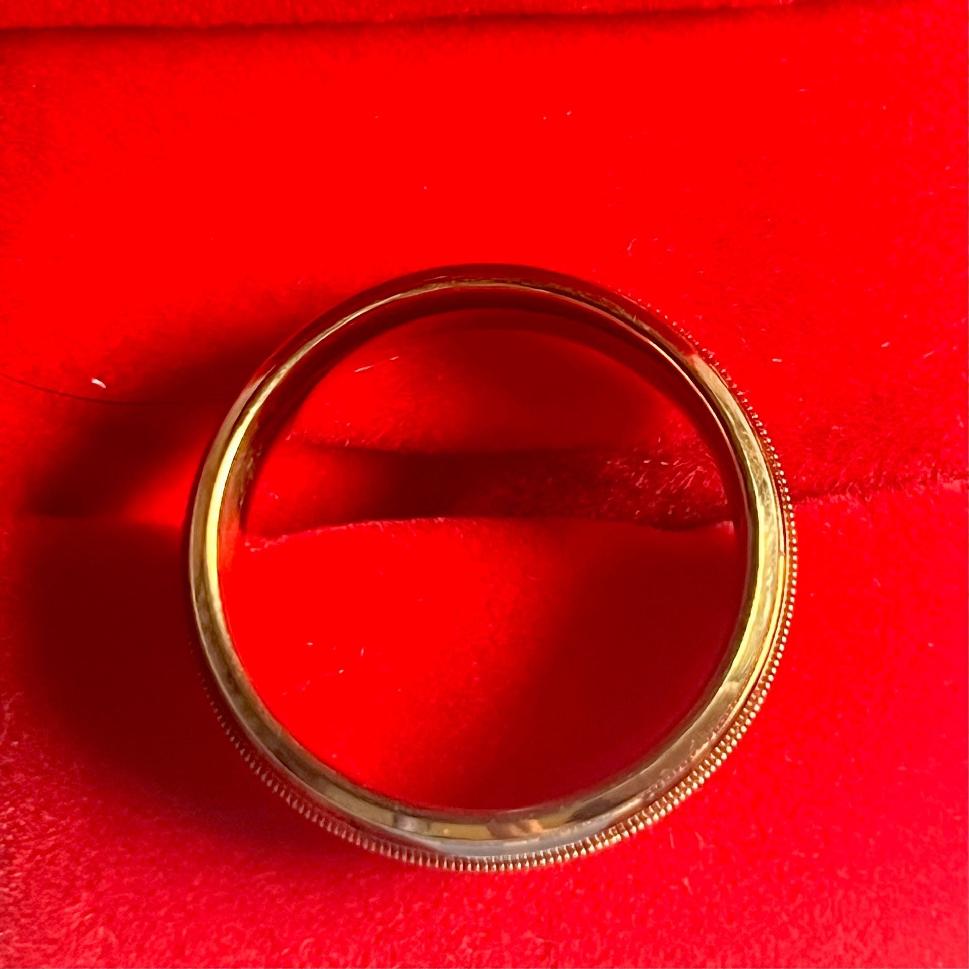 Tungsten Meteorite Guitar String Gold Leaf Ring 6mm Band Size 13 6