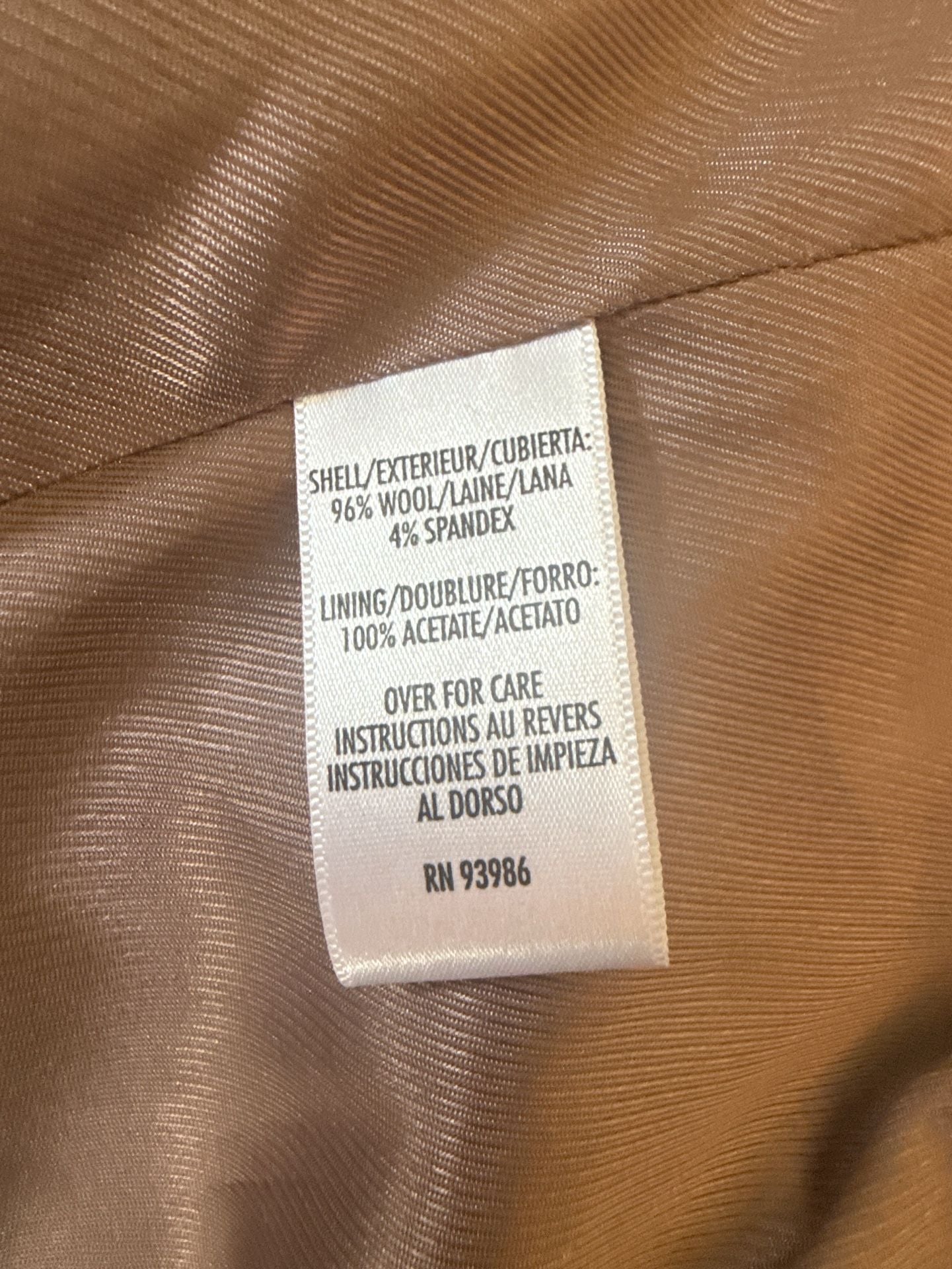 Petite Sophisticate Taupe Wool Blend Suit Jacket Blazer Women’s 4 Office Career
9
