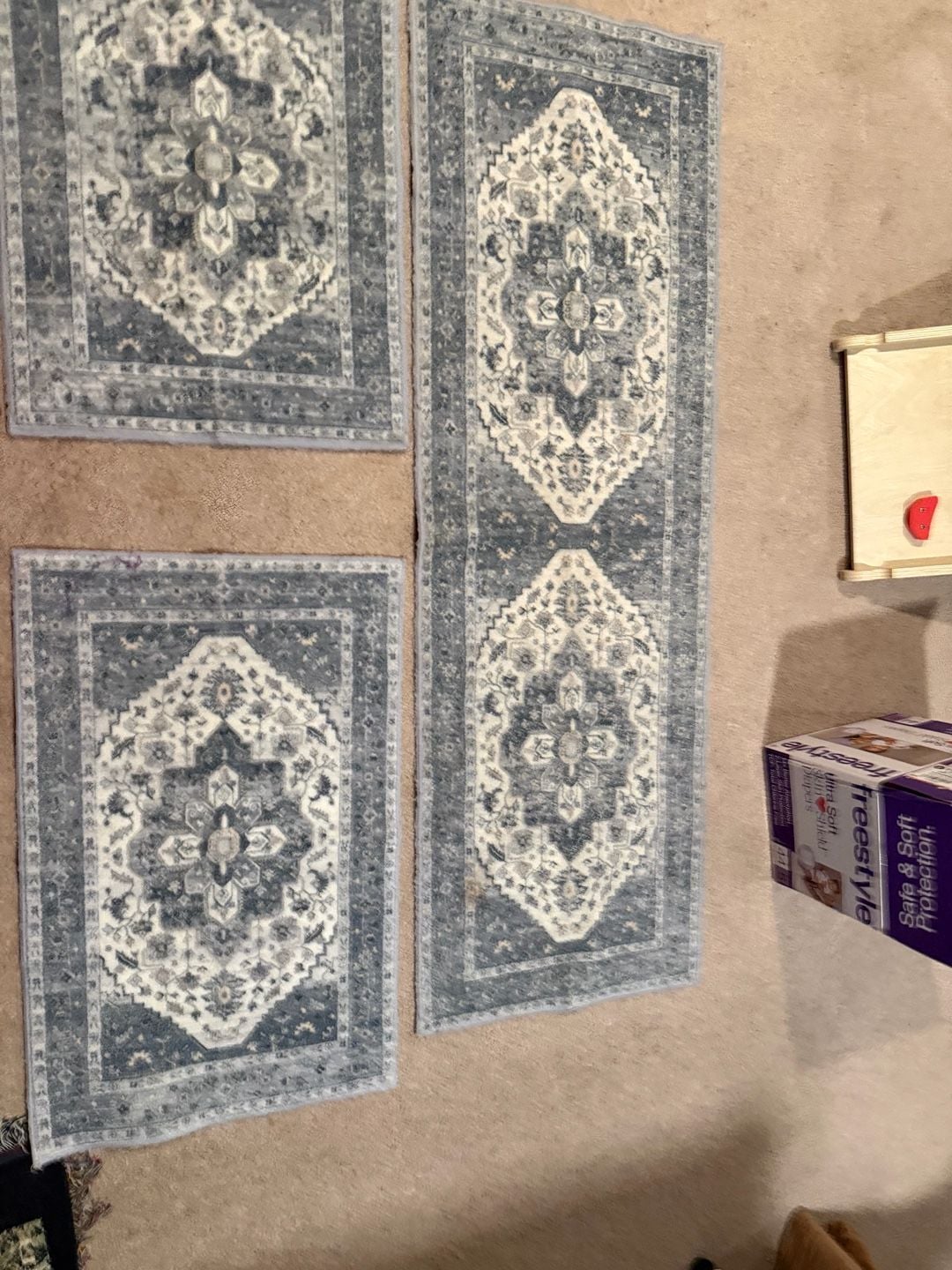 Nourison Cyrus Vintage Bohemian Blue Area Rug Set of 3 1