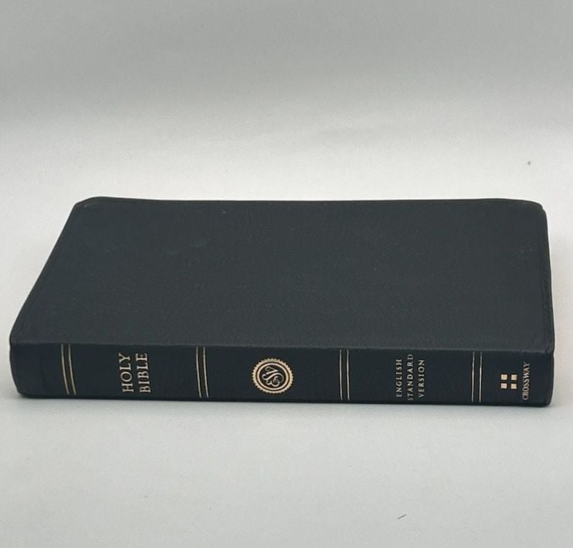 ESV Crossway Thinline Bible, Genuine Leather, Black Leather 1