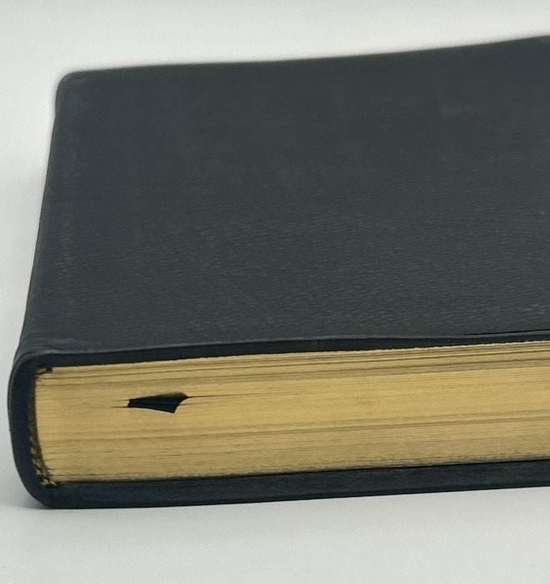 ESV Crossway Thinline Bible, Genuine Leather, Black Leather 10