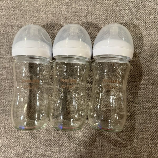 Philips Avent Natural Glass Baby Bottle Size 9 oz 3-Pack