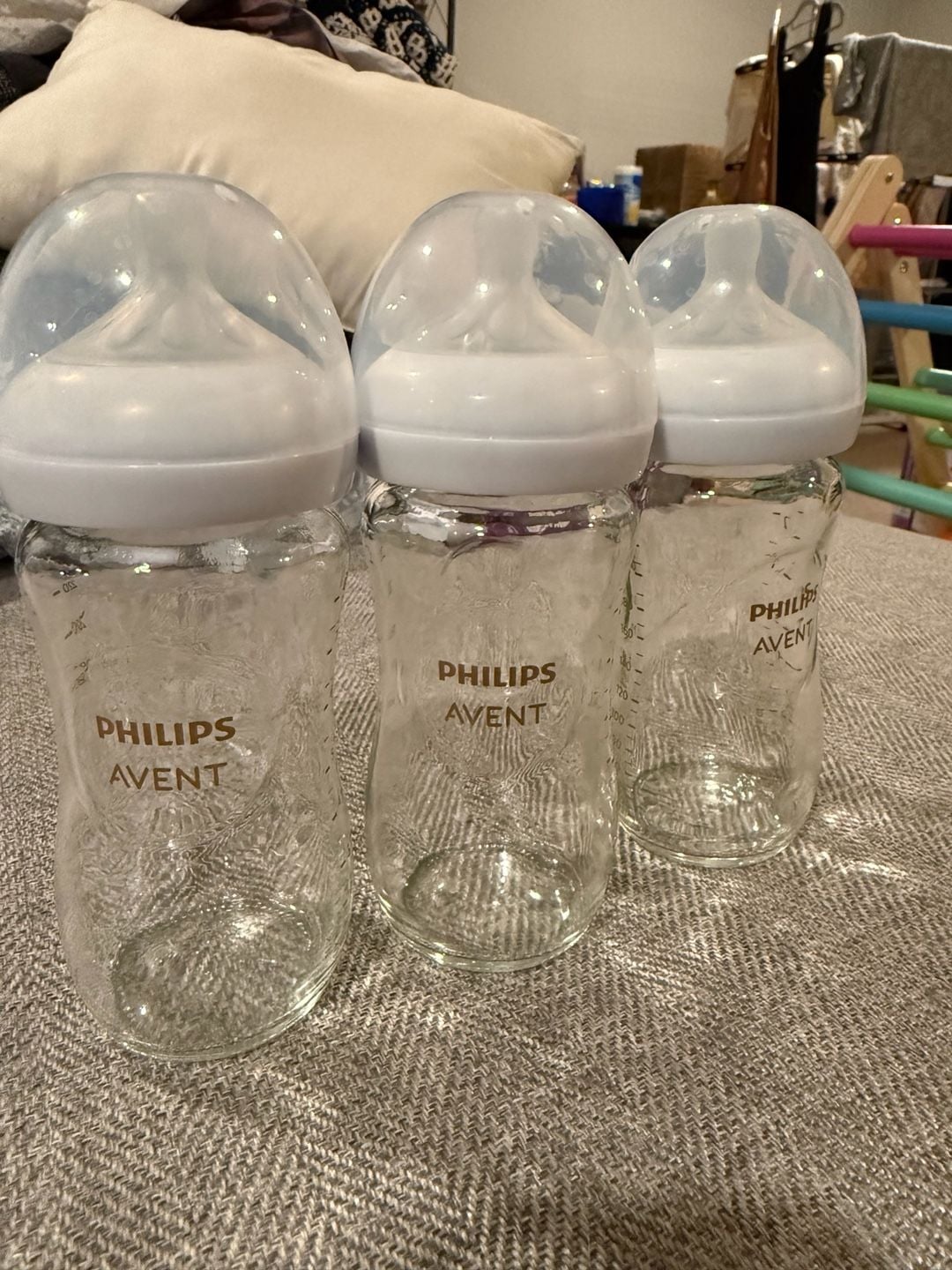 Philips Avent Glass Baby Bottle 8oz Natural Response 3-Pack Clear 2